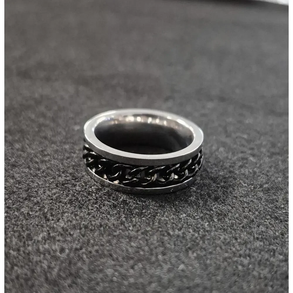 Sutton by Rhona Sutton Men's Two-Tone Chain Ring Size 10